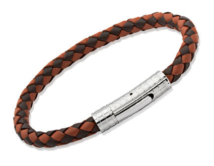 Dark and Light Brown Leather Bracelet