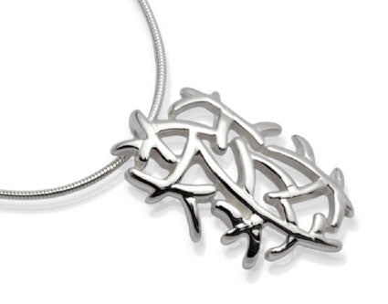 Abstract Design Silver Pendant