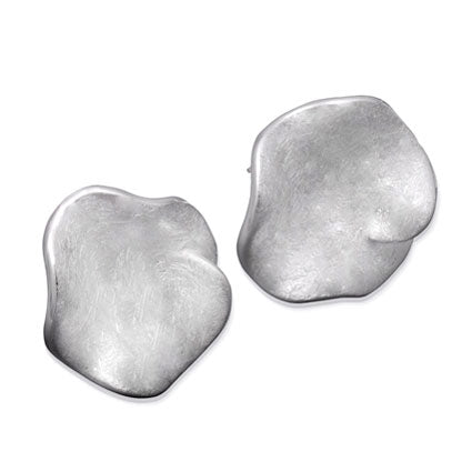 Silver Textured Earrings