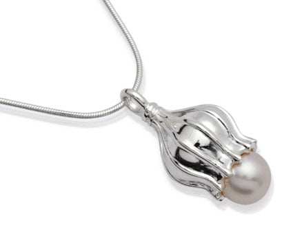 Pearl Droplet Silver Pendant